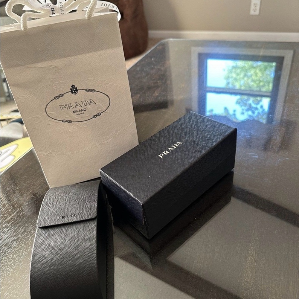 Prada Black Triangular Logo Sunglasses - image 4